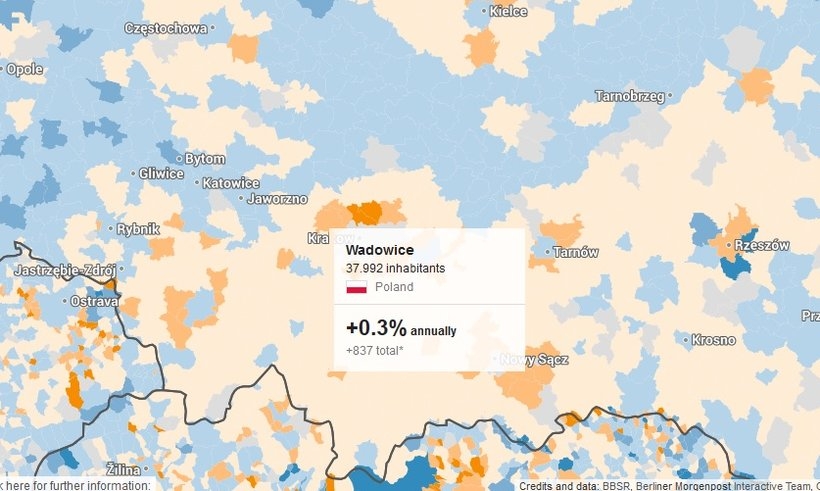 Fot. screen ze strony http://interaktiv.morgenpost.de/europakarte