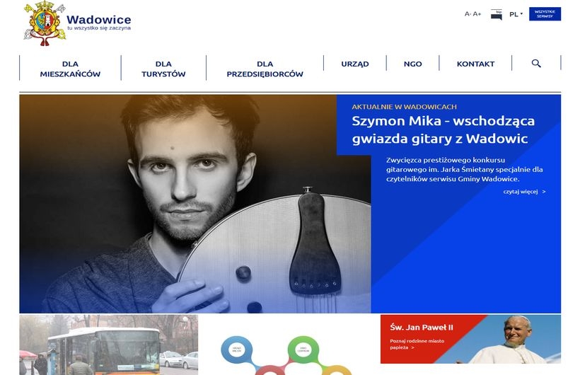 Fot screen strony wadowice.pl