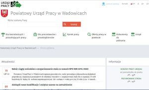 Fot. screen strony PUP Wadowice