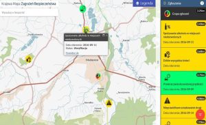 Fot. screen mapy zagrożeń