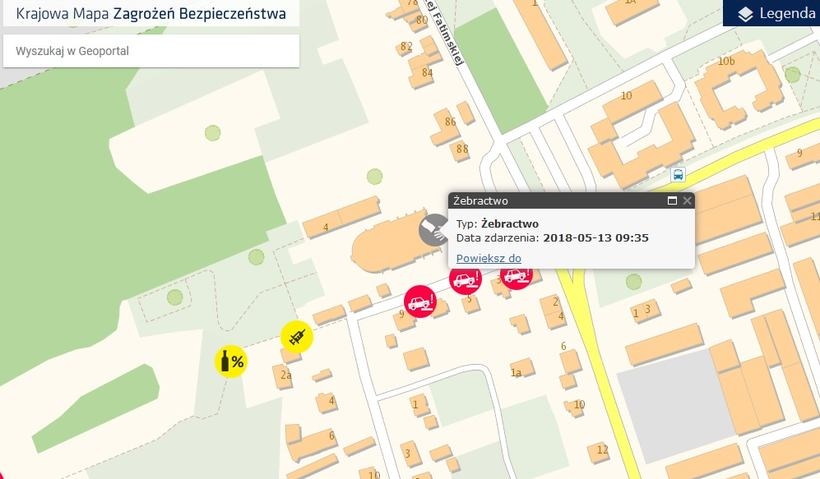 Fot. screen z Mapy Zagrożeń