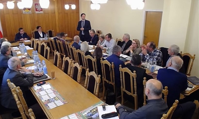 Fot. kadr z kamery obrad Rady Gminy w Stryszowie