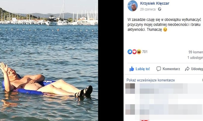 Fot. Facebook/ Krzysiek Klęczar