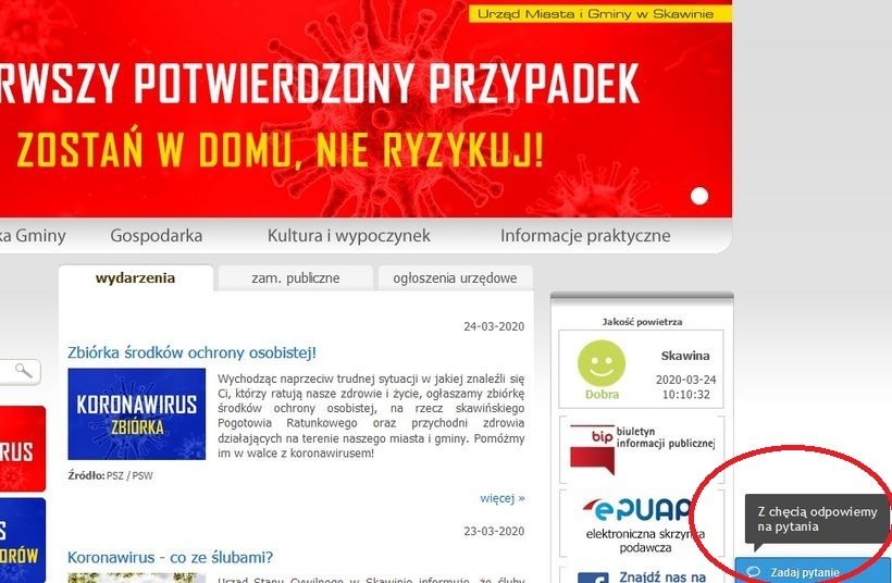 Fot. kadr ze strony Gminy Skawina