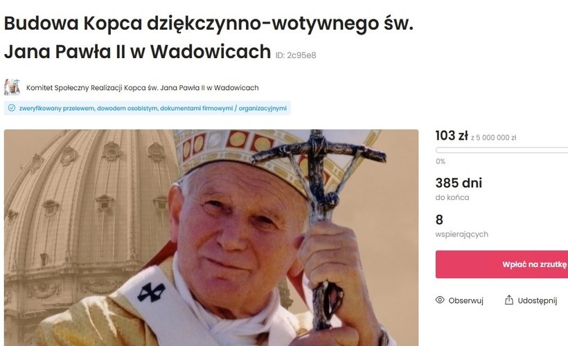 Fot. kadr ze strony zbiórki