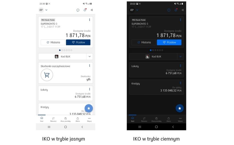 fot. PKO BP – IKO, tryb ciemny