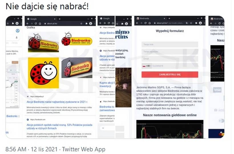 Ft. screen z Twitter CSIRT KNF