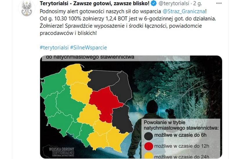 fot. Twitter/Terytorialsi zawsze gotowi