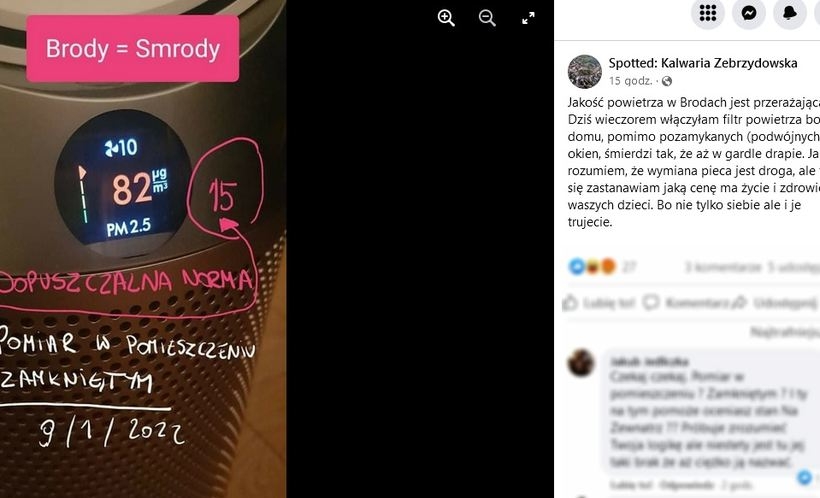 Fot. kadr z Facebook/ Spotted Kalwaria Zebrzydowska