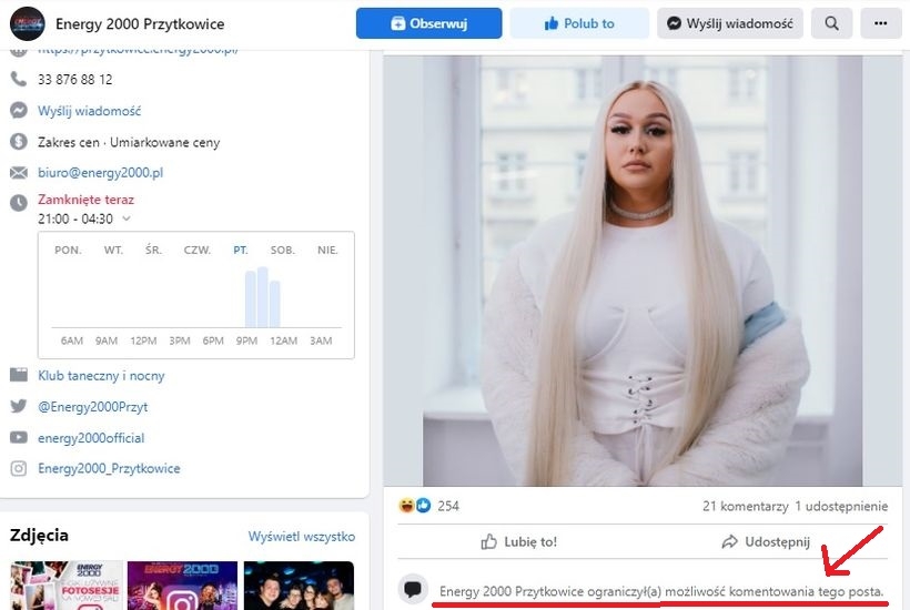 Fot.screen z Facebook/ Energy 2000 Przytkowice