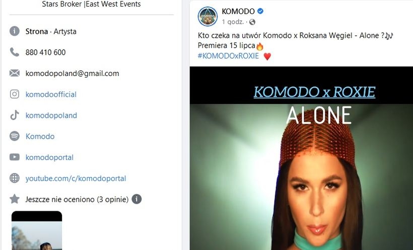 Fot. screen z Facebook/ KOMODO