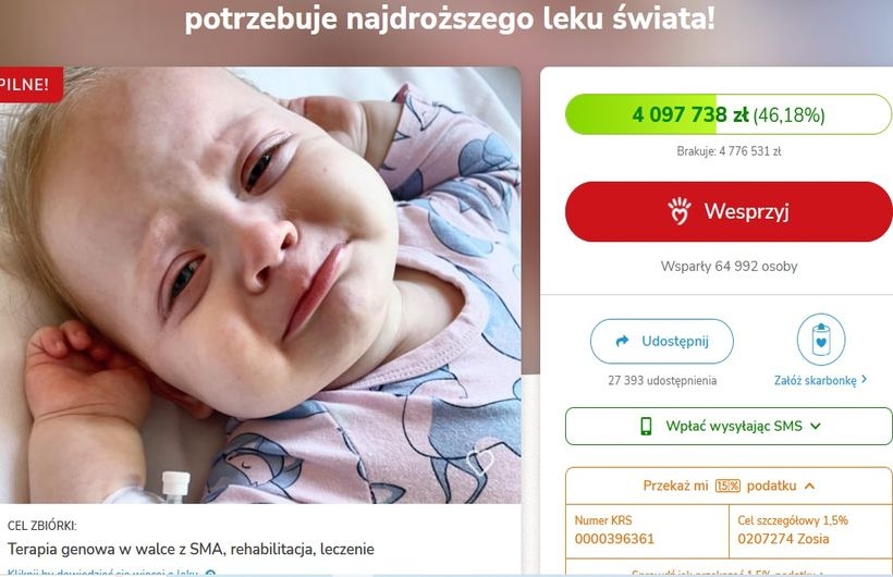 Fot. Kadr ze zbiórki siepomaga.pl