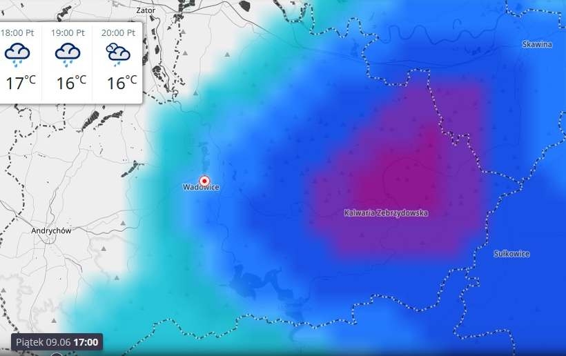 Fot. screen z mapy IMGW