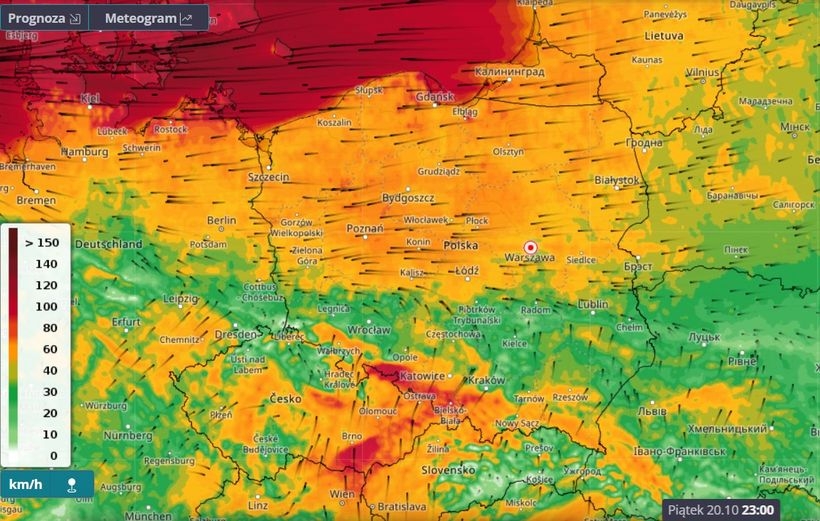 Fot. kadr z mapy IMGW