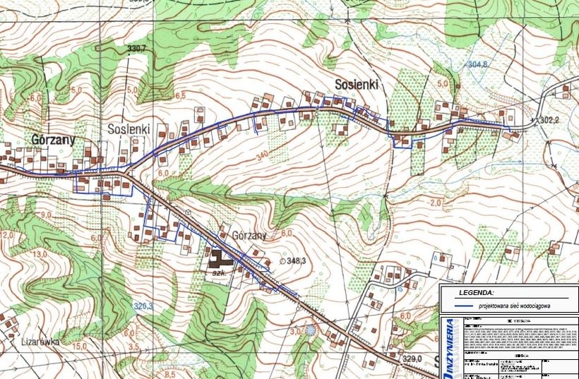 Mapa poglądowa inwestycji w miejsocwości Stanisław