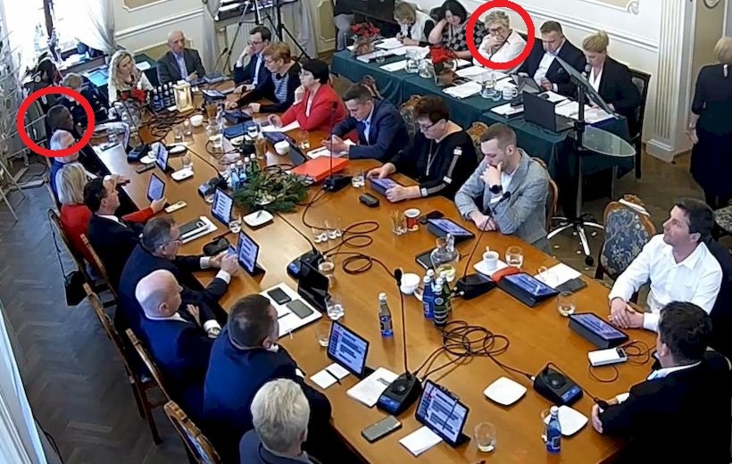 Fot. kadr z transmisji sesji Rady Miasta w Andrychowie